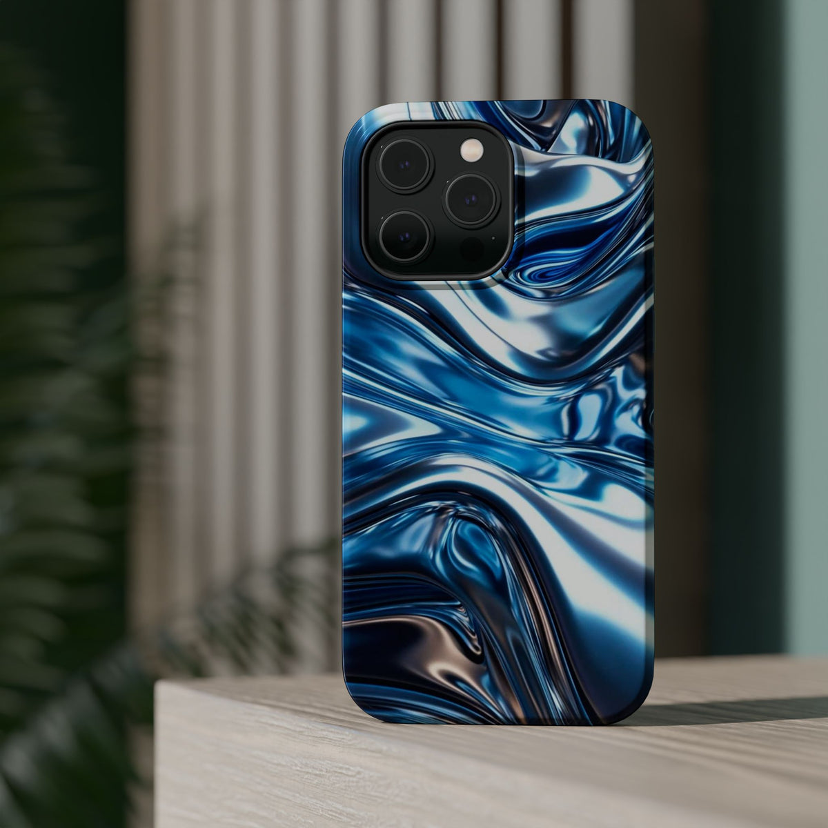 Blue holographic case