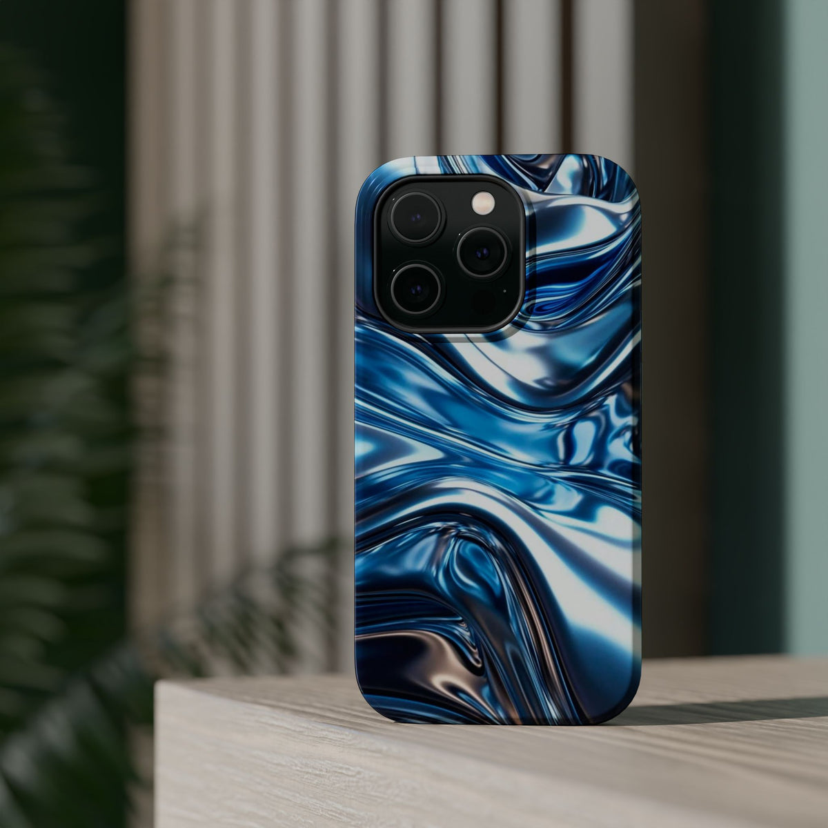 Blue holographic case
