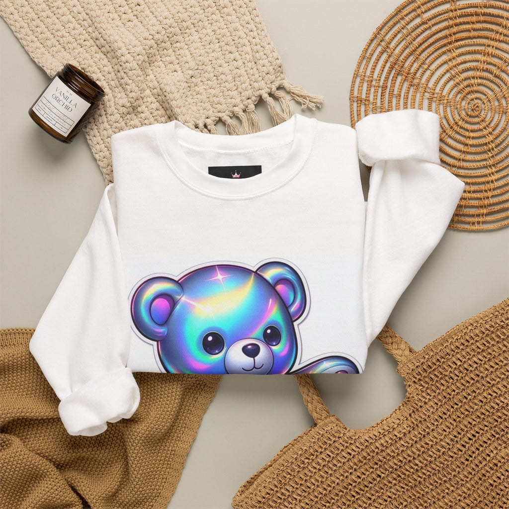 Cute blue teddy Crewneck Sweatshirt