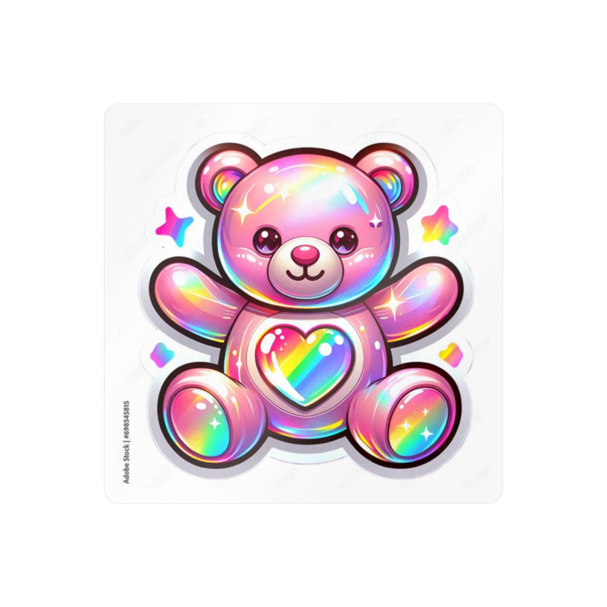 Holographic Teddy bear sticker