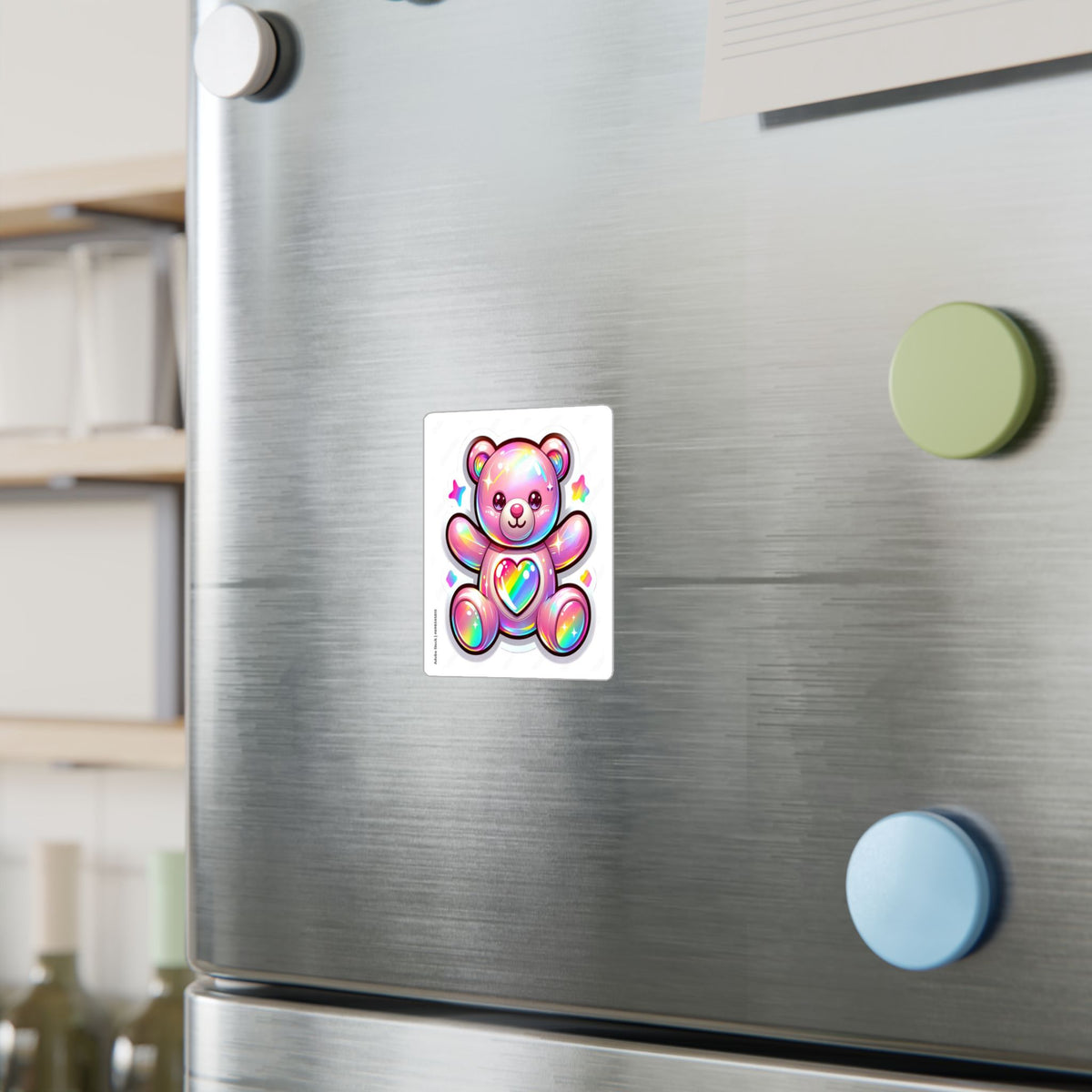 Holographic Teddy bear sticker