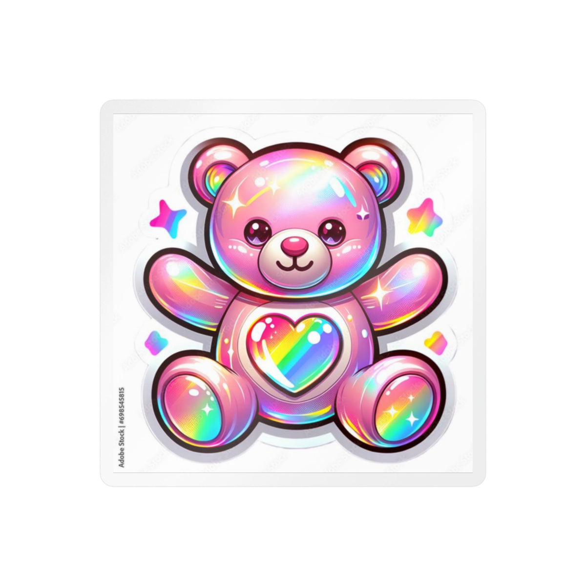 Holographic Teddy bear sticker