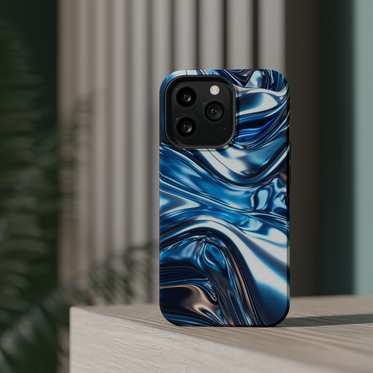 Blue holographic case