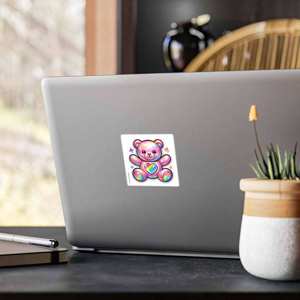 Holographic Teddy bear sticker