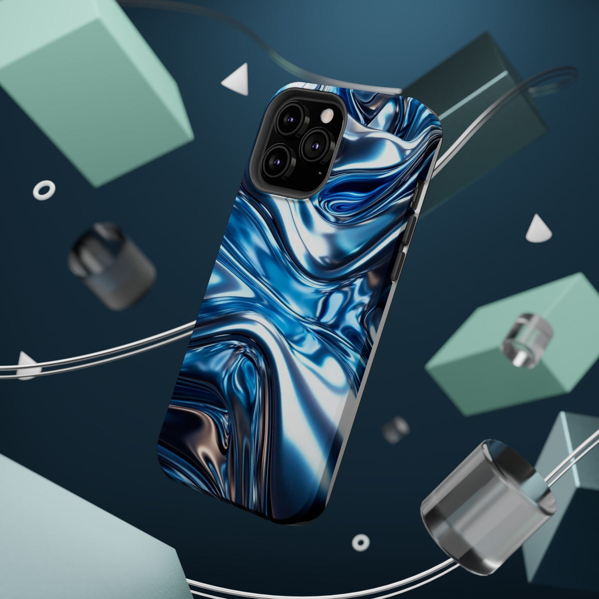 Blue holographic case