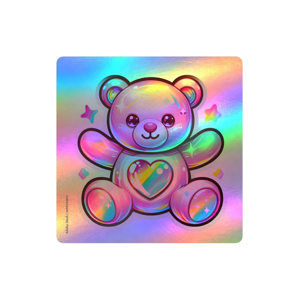 Holographic Teddy bear sticker